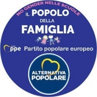 Il simbolo alle europee de il Popolo della Famiglia-Alternativa popolare, aderente al Partito popolare europeo