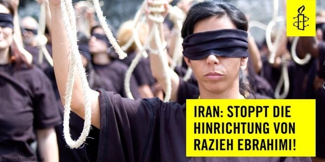 Lunedì Razieh Ebrahimi sarà giustiziata ha ucciso il marito quando aveva 17 anni