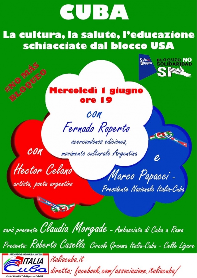 Grande iniziativa Italia Cuba il 1 giugno