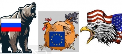 Europa, il Pollo grasso. Orso russo e Aquila americana all'attacco del Vecchio continente