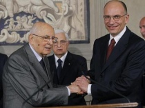 Il presidente Napolitano e il premier Letta