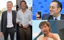 Gianni Cuperlo, Matteo Renzi, Gianni Pittella e Pippo Civati