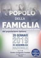 La IV Assemblea Nazionale del Popolo della Famiglia si terrà a Roma il 20 gennaio